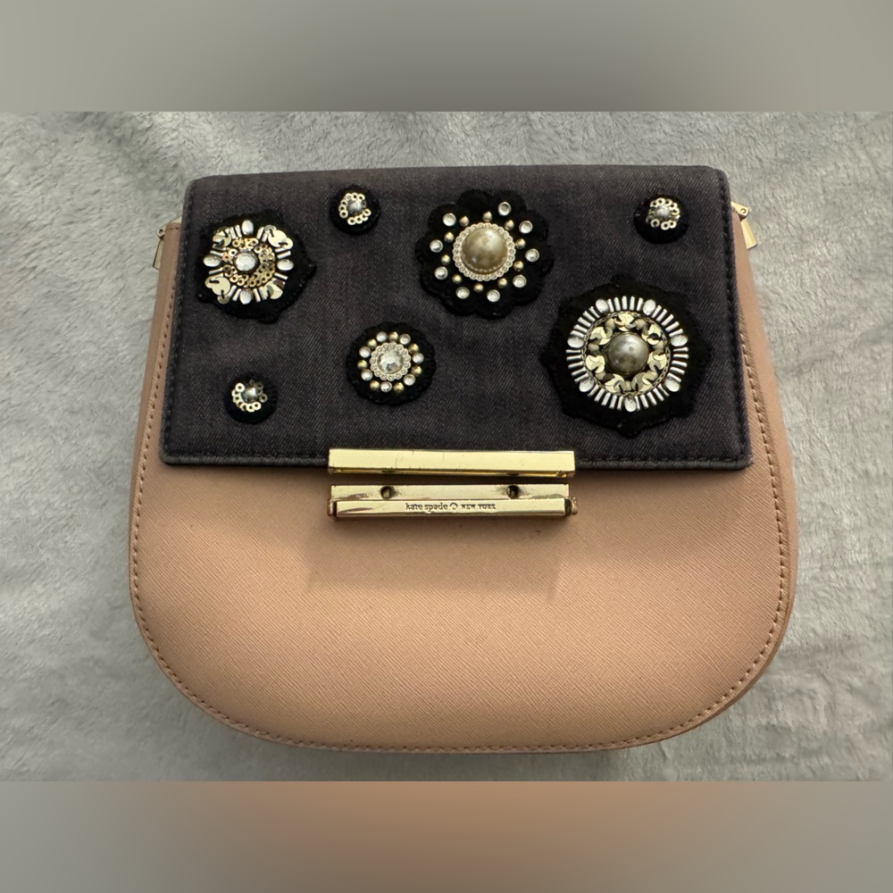 Kate Spade make it mine Black and pink Embellished hand bag